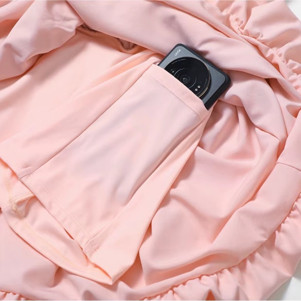 Pink Athletic Bubble Skirt Outfit - Picture 3 of 7